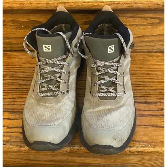 Salomon OUTpulse Mid GTX Shoes Mens 9.5 Gray Black Hiking GORE-TEX 415889 - Picture 2 of 8